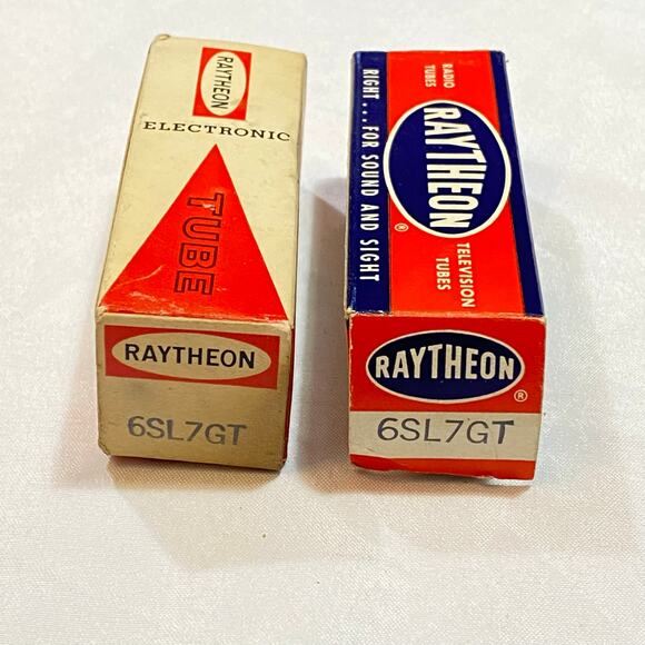 Vintage Lot of 2 Electron Vacuum Tubes 6SL7GT Radio AMP Audio Not Tested As Is - Picture 4 of 4